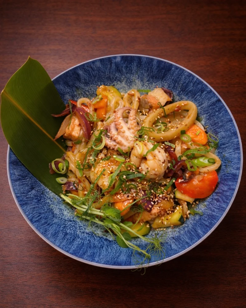 Seafood udon